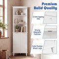 Tangkula Corner Bathroom Floor Cabinet