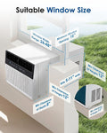 AECOJOY 12000 BTU Window Air Conditioner, Energy-Saving Window AC Unit, Cools up to 350 Sq. Ft.