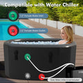 XL 129 Gal Oval Ice Bath Tub with Cover, Portable Inflatable Cold Plunge Tub with Backpack & Pump, Water Chiller Compatible for Cold Therapy