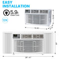 Garvee 5000 BTU Window Air Conditioner, Fast Cooling for Rooms up to 150 Sq. Ft, Window Ac Unit with 7 Level Temperature Setting, White