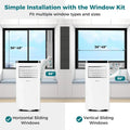 10000 BTU Portable Air Conditioner, 3-in-1 AC Unit with Fan & Dehumidifier, Remote Control, 24H Timer, Window Kit for Rooms up to 450 Sq.Ft