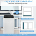 14000 BTU Inverter Portable Air Conditioner, WiFi Smart 3-in-1 AC Unit with Dehumidifier & Fan, App/Voice Control, Window Kit for 650 Sq. Ft Rooms