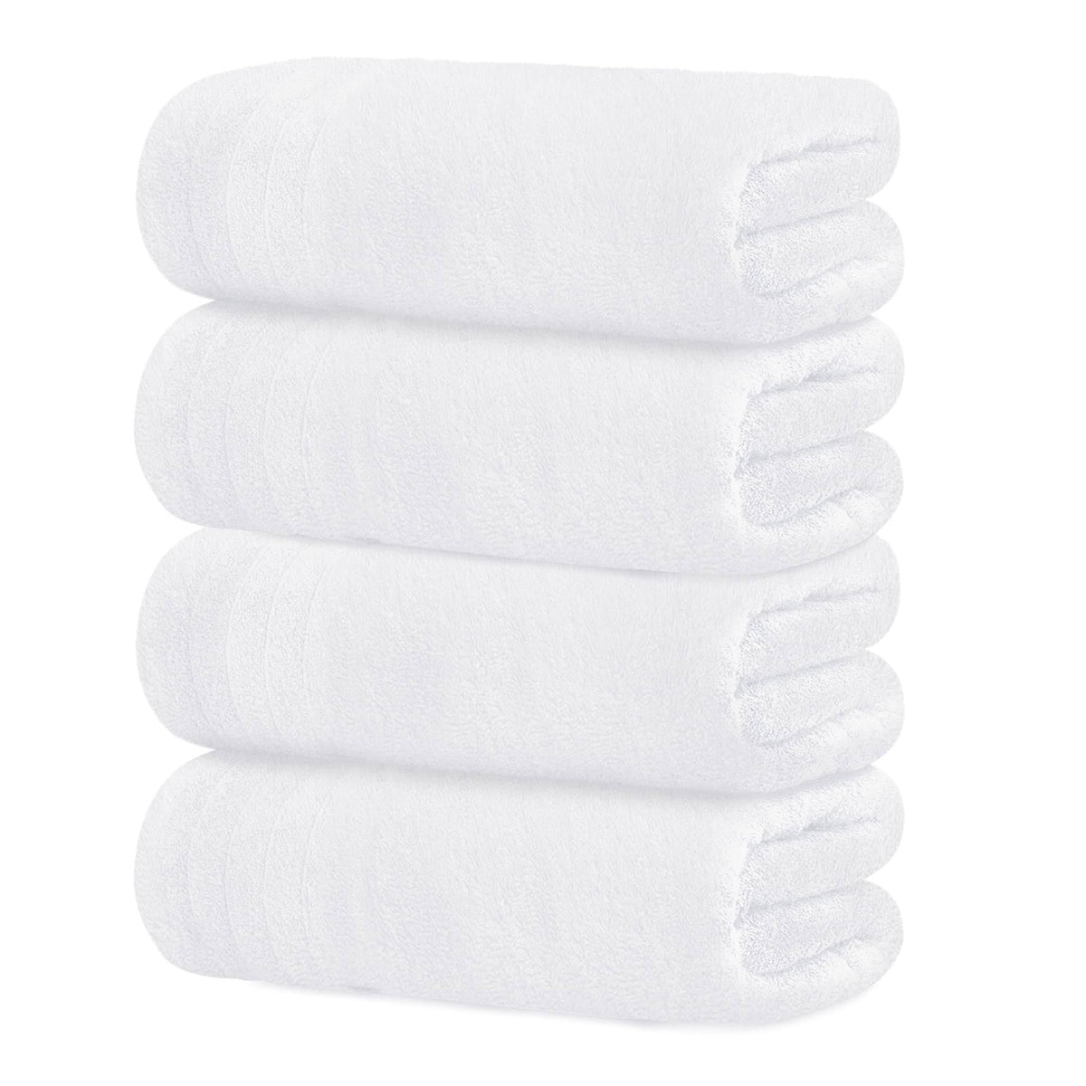 Tens Towels Large Bath Towels, 100% Cotton, 30 x 60 Inches Extra Large Bath Towels, Lighter Weight, Quicker to Dry, Super Absorbent, Perfect