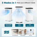 10000 BTU Portable Air Conditioner, 3-in-1 AC Unit, Fan & Dehumidifier with Sleep Mode, 24H Timer & Window Kit for Rooms up to 450 Sq. Ft