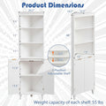 Tangkula Corner Bathroom Floor Cabinet