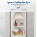 Tangkula Corner Bathroom Floor Cabinet