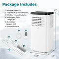 8000 BTU Portable Air Conditioner, 3-in-1 Floor AC Unit with Fan & Dehumidifier, Remote Control, 24H Timer, Window Kit for Rooms up to 350 Sq. Ft