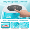 Foot Spa Bath Massager w/ Heat, Bubbles & Vibration Mode, Digital Temp Control, 12 Rollers, Pedicure Stone, Foot Soaker Tub for Relaxation