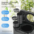 4 L Electric Composter for Kitchen, Countertop Compost Bin Indoor with Visible Window, LED Display