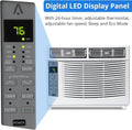 GAOMON Smart 6000 BTU Window Air Conditioner - WiFi - Enabled AC with Remote & App Control, Timer, Sleep Mode, Easy Install Kit, Cools Rooms up to 350 Sq. Ft, 115V, White