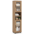 Tangkula 67” Tall Bathroom Cabinet Adjustable Open Shelf Space-Saving Modern Corner Tower