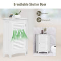 Tangkula Corner Bathroom Cabinet with Single Shutter Door