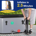 XL 129 Gal Oval Ice Bath Tub with Cover, Portable Inflatable Cold Plunge Tub with Backpack & Pump, Water Chiller Compatible for Cold Therapy
