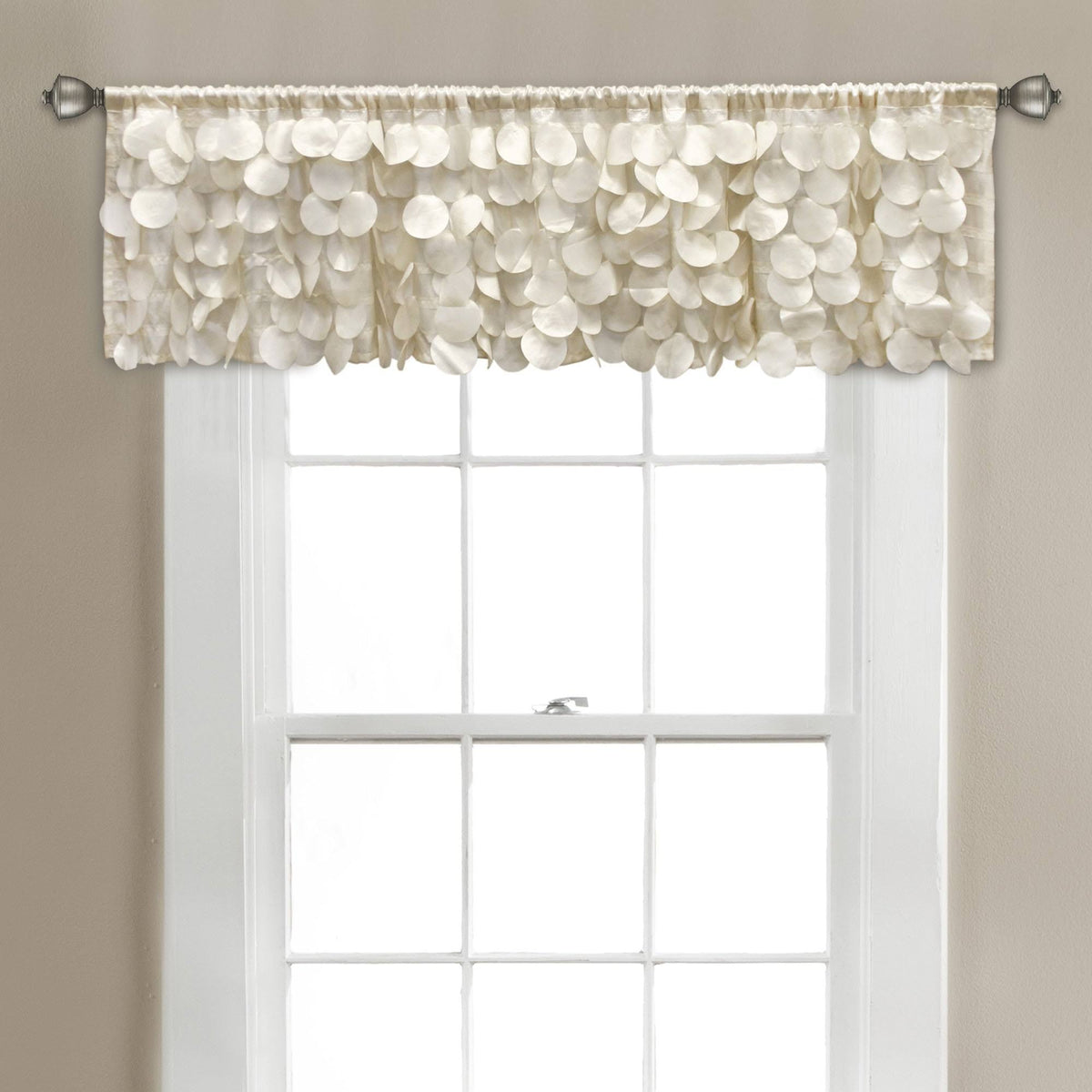 14"x70" Gigi Blackout Window Valance Ivory - Lush D��cor